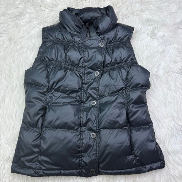 PrAna Women's Milly Down Filled Puffer Vest Charcoal Size M Outdoor Hiking - Picture 2 of 12